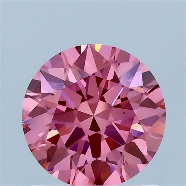 1.06 Carat Round Shaped, Ideal Cut, FANCY VIVID PINK Color, VS1 Clarity, IGI Certified Lab Grown Diamond