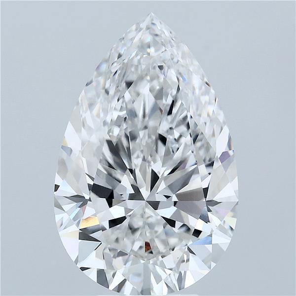 7.04 Carat Pear Shaped, Ideal Cut, E Color, VVS2 Clarity, IGI Certified Lab Grown Diamond