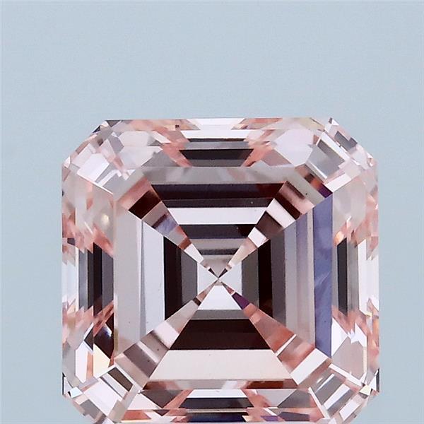 3.01 Carat Asscher Shaped, Excellent Cut, FANCY INTENSE PINK Color, VS1 Clarity, IGI Certified Lab Grown Diamond