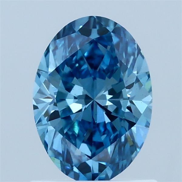 1.00 Carat Oval Shaped, Excellent Cut, FANCY VIVID BLUE Color, VS2 Clarity, IGI Certified Lab Grown Diamond