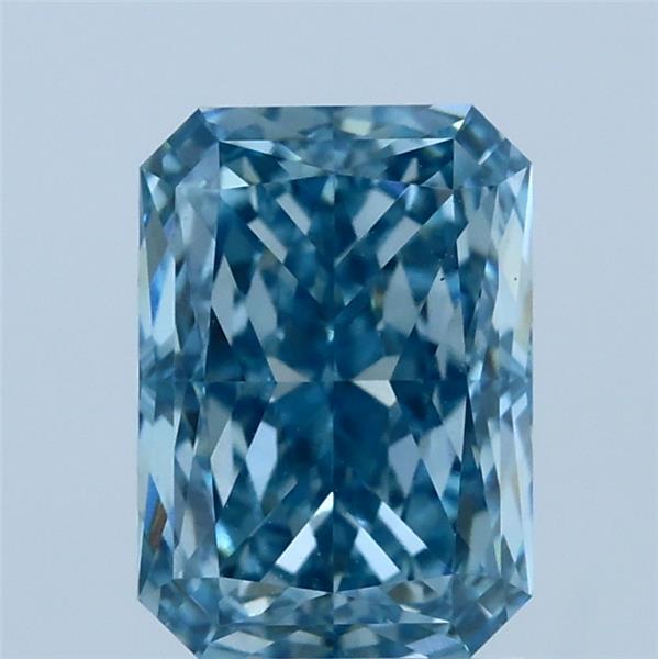 2.01 Carat Radiant Shaped, Ideal Cut, FANCY VIVID BLUE Color, VS1 Clarity, IGI Certified Lab Grown Diamond
