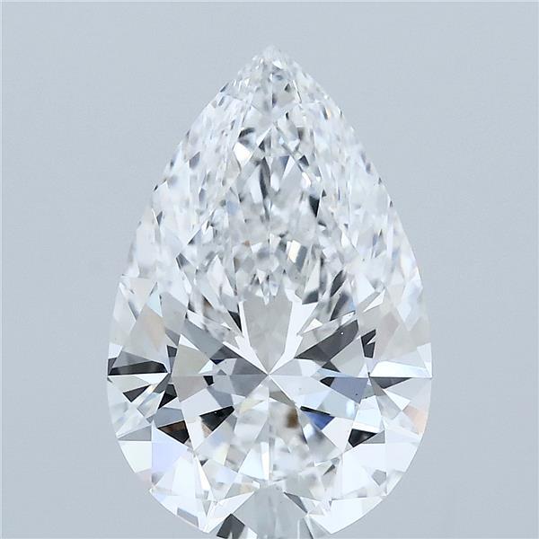 3.28 Carat Pear Shaped, Ideal Cut, D Color, VS1 Clarity, IGI Certified Lab Grown Diamond