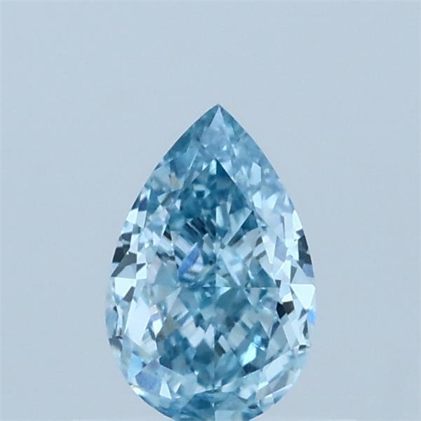 0.55 Carat Pear Shaped, Excellent Cut, FANCY VIVID BLUE Color, VVS2 Clarity, IGI Certified Lab Grown Diamond