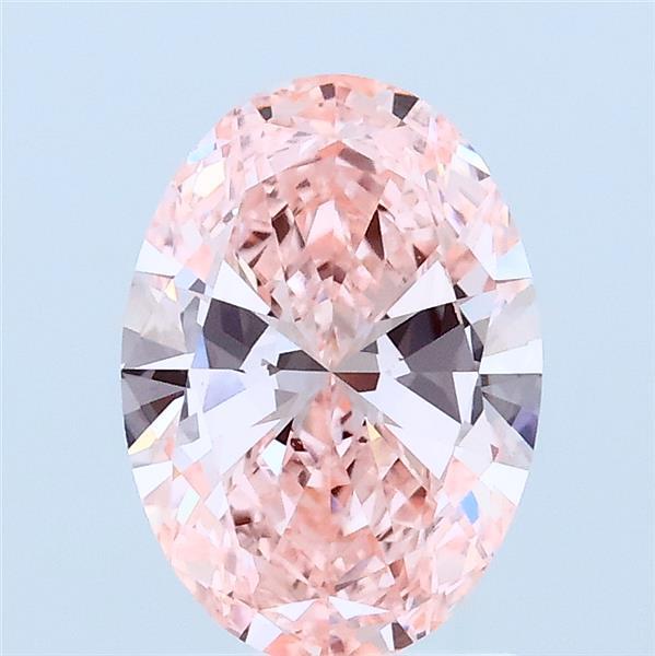 1.50 Carat Oval Shaped, Very Good Cut, FANCY VIVID PINK Color, VVS2 Clarity, IGI Certified Lab Grown Diamond