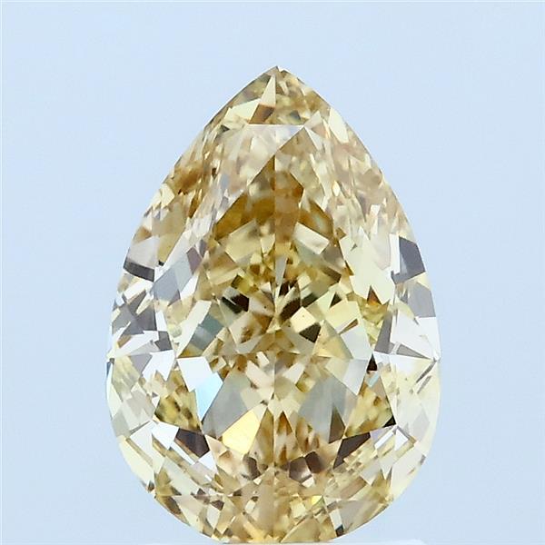 2.08 Carat Pear Shaped, Excellent Cut, FANCY YELLOW Color, VS1 Clarity, IGI Certified Lab Grown Diamond