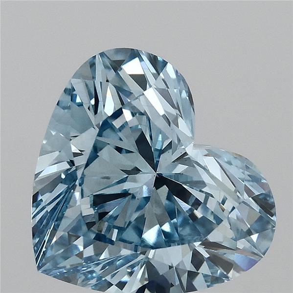 3.50 Carat Heart Shaped, Ideal Cut, FANCY VIVID BLUE Color, VS1 Clarity, IGI Certified Lab Grown Diamond