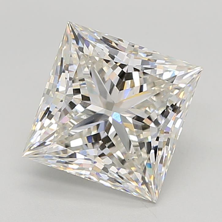 4.05 Carat Princess Shaped, Ideal Cut, G Color, VVS2 Clarity, IGI Certified Lab Grown Diamond