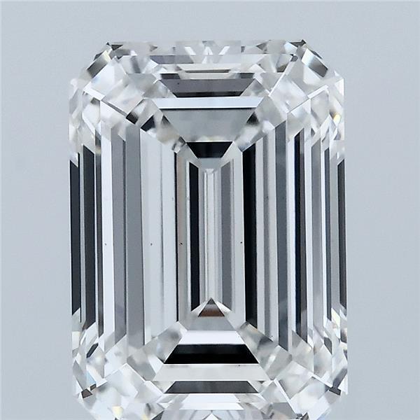 4.08 Carat Emerald Shaped, Ideal Cut, E Color, VS1 Clarity, IGI Certified Lab Grown Diamond