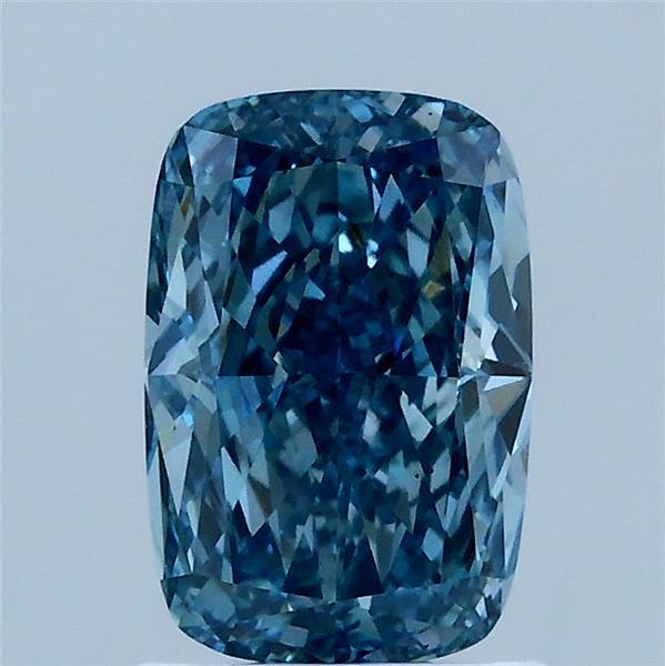 1.52 Carat Cushion Shaped, Ideal Cut, FANCY VIVID BLUE Color, VS1 Clarity, IGI Certified Lab Grown Diamond
