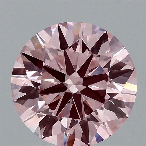 2.07 Carat Round Shaped, Excellent Cut, FANCY VIVID PINK Color, VS1 Clarity, IGI Certified Lab Grown Diamond