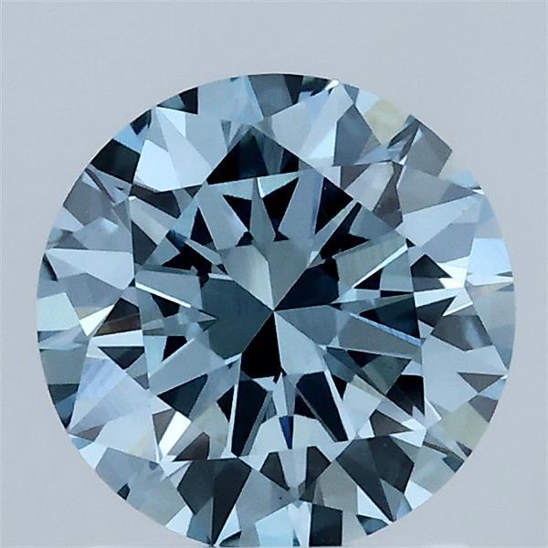 1.50 Carat Round Shaped, Excellent Cut, FANCY VIVID BLUE Color, VS1 Clarity, IGI Certified Lab Grown Diamond