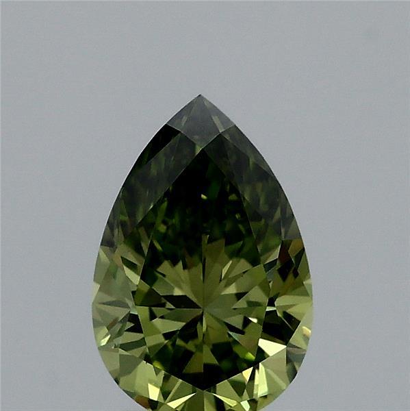 0.96 Carat Pear Shaped, Excellent Cut, FANCY VIVID GREEN Color, VVS2 Clarity, IGI Certified Lab Grown Diamond