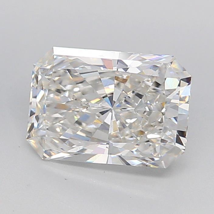 1.55 Carat Radiant Shaped, Ideal Cut, G Color, VS2 Clarity, IGI Certified Lab Grown Diamond