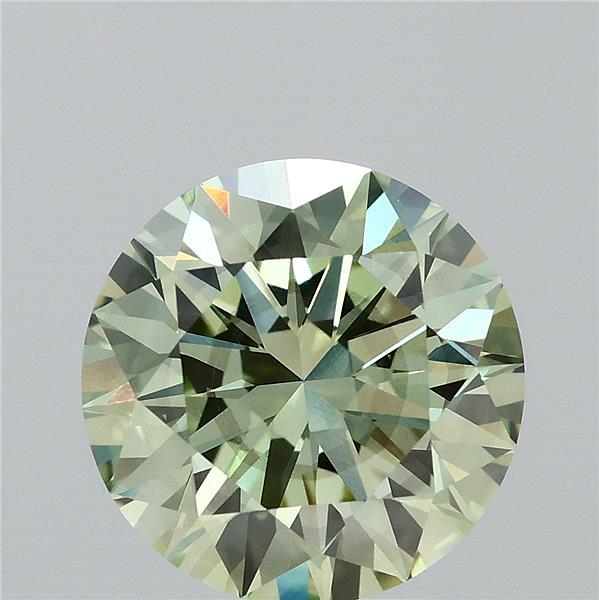 4.00 Carat Round Shaped, Ideal Cut, FANCY VIVID GREEN Color, SI1 Clarity, IGI Certified Lab Grown Diamond