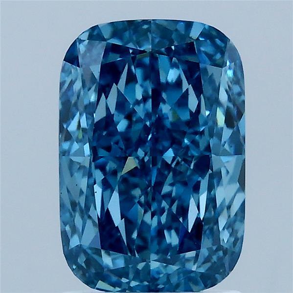 2.05 Carat Cushion Shaped, Ideal Cut, FANCY VIVID BLUE Color, VS1 Clarity, IGI Certified Lab Grown Diamond
