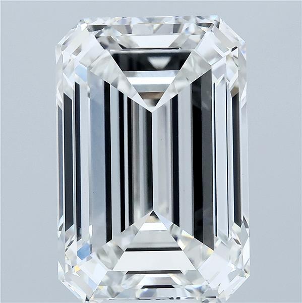 10.11 Carat Emerald Shaped, Ideal Cut, F Color, VVS2 Clarity, IGI Certified Lab Grown Diamond