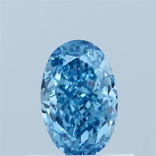 0.59 Carat Oval Shaped, Very Good Cut, FANCY VIVID BLUE Color, VS1 Clarity, IGI Certified Lab Grown Diamond