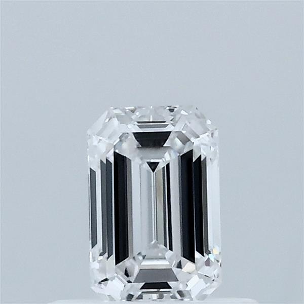 0.53 Carat Emerald Shaped, Excellent Cut, D Color, VVS2 Clarity, IGI Certified Lab Grown Diamond