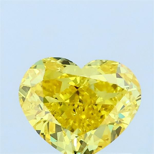 1.00 Carat Heart Shaped, Excellent Cut, FANCY VIVID YELLOW Color, VS1 Clarity, IGI Certified Lab Grown Diamond