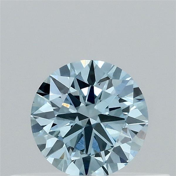 0.30 Carat Round Shaped, Excellent Cut, FANCY VIVID BLUE Color, VVS2 Clarity, IGI Certified Lab Grown Diamond