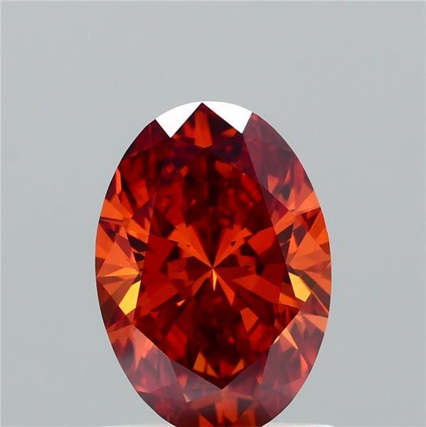 1.04 Carat Oval Shaped, Ideal Cut, FANCY VIVID ORANGE Color, VVS2 Clarity, IGI Certified Lab Grown Diamond