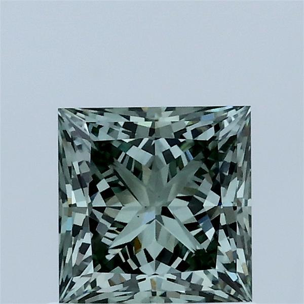 1.01 Carat Princess Shaped, Ideal Cut, FANCY VIVID GREEN Color, VS1 Clarity, IGI Certified Lab Grown Diamond