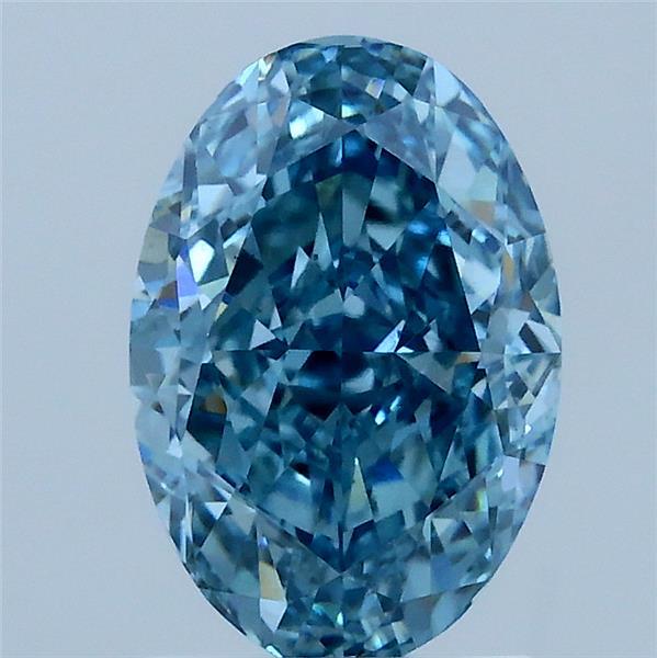 2.18 Carat Oval Shaped, Very Good Cut, FANCY VIVID BLUE Color, VS2 Clarity, IGI Certified Lab Grown Diamond