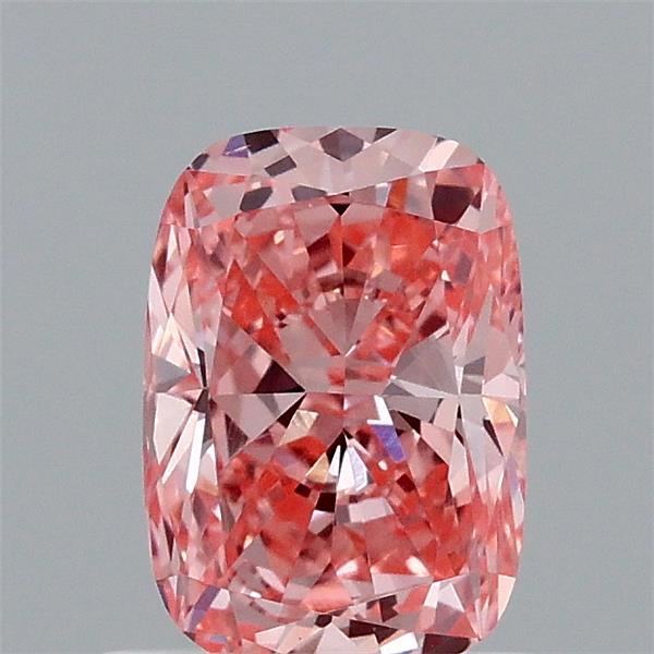 0.92 Carat Cushion Shaped, Ideal Cut, FANCY VIVID PINK Color, VS1 Clarity, IGI Certified Lab Grown Diamond