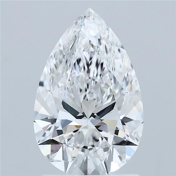 1.57 Carat Pear Shaped, Excellent Cut, D Color, VVS2 Clarity, IGI Certified Lab Grown Diamond