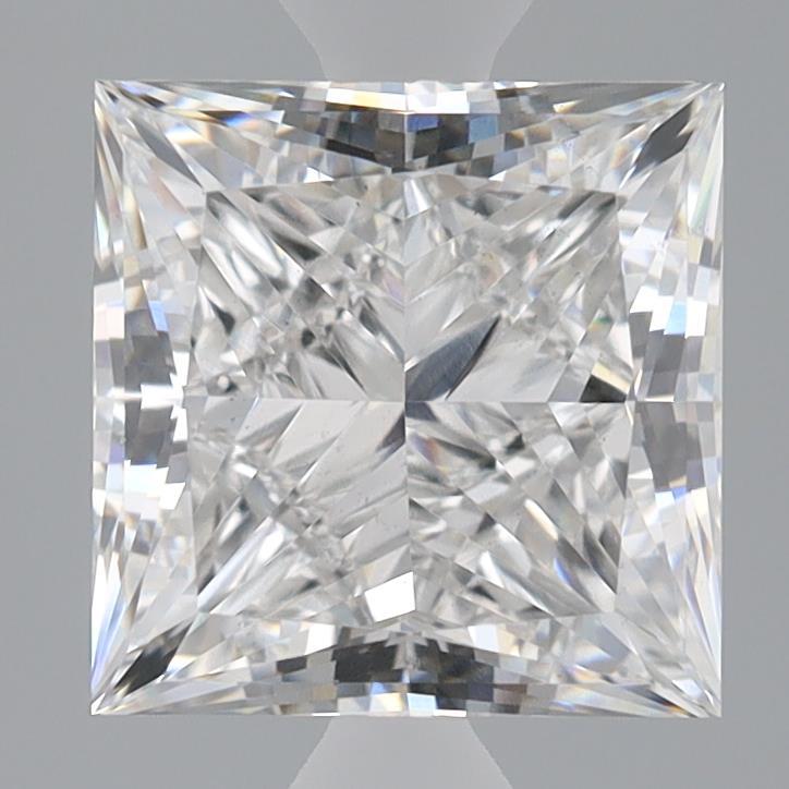 2.90 Carat Princess Shaped, Ideal Cut, E Color, VS2 Clarity, IGI Certified Lab Grown Diamond