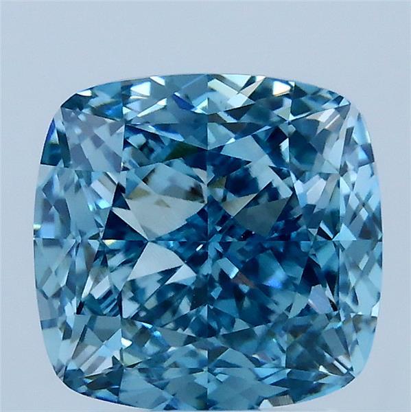 3.07 Carat Cushion Shaped, Ideal Cut, FANCY VIVID BLUE Color, VS1 Clarity, IGI Certified Lab Grown Diamond
