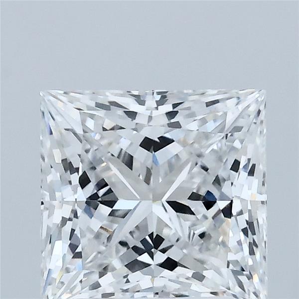 2.03 Carat Princess Shaped, Ideal Cut, D Color, VVS2 Clarity, IGI Certified Lab Grown Diamond
