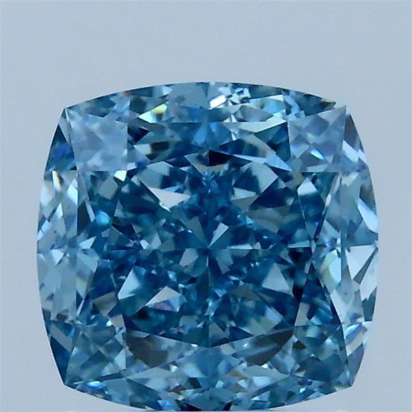 2.11 Carat Cushion Shaped, Ideal Cut, FANCY VIVID BLUE Color, VS1 Clarity, IGI Certified Lab Grown Diamond