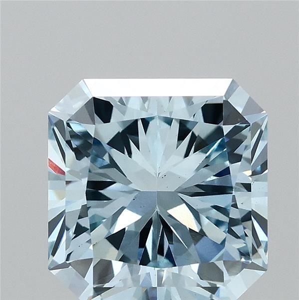 2.91 Carat Radiant Shaped, Ideal Cut, FANCY INTENSE BLUE Color, VS1 Clarity, IGI Certified Lab Grown Diamond