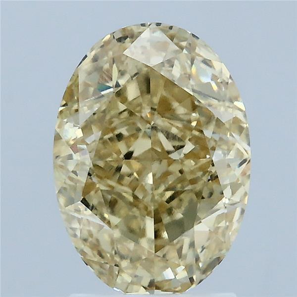 2.54 Carat Oval Shaped, Very Good Cut, FANCY YELLOW Color, VVS2 Clarity, IGI Certified Lab Grown Diamond