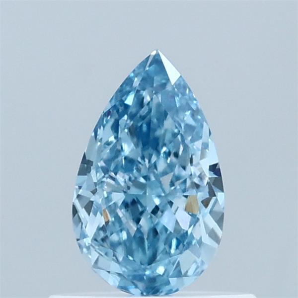 0.57 Carat Pear Shaped, Excellent Cut, FANCY VIVID BLUE Color, VVS2 Clarity, IGI Certified Lab Grown Diamond