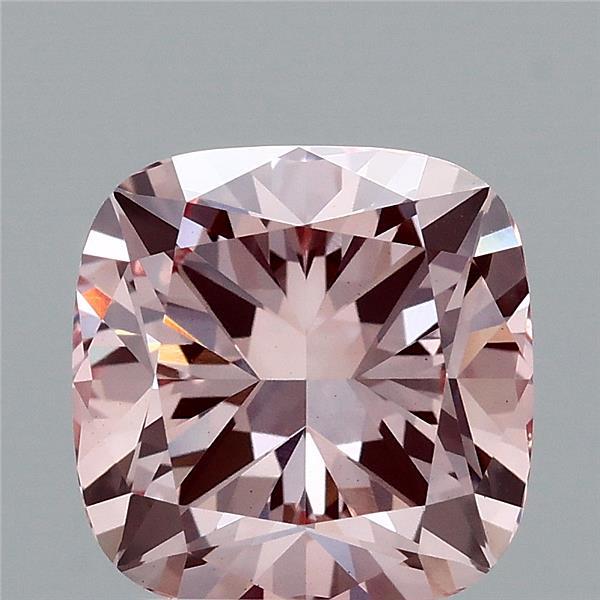 3.10 Carat Cushion Shaped, Ideal Cut, FANCY INTENSE PINK Color, VS1 Clarity, IGI Certified Lab Grown Diamond