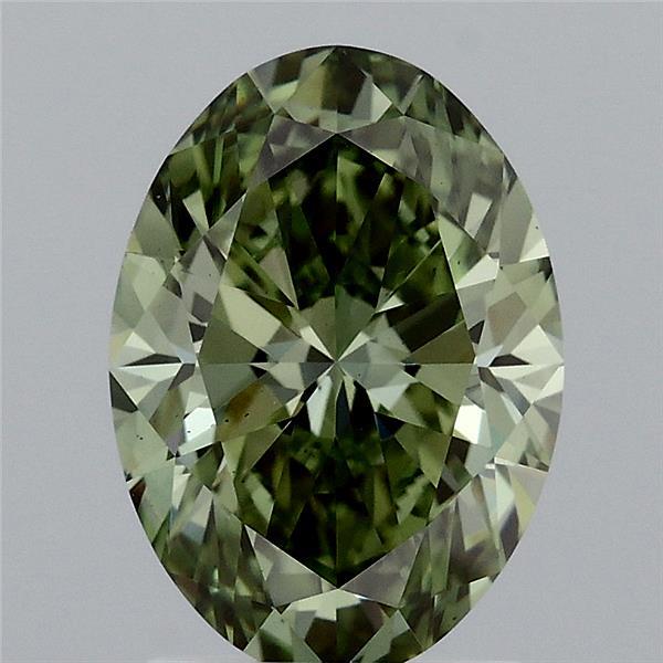1.99 Carat Oval Shaped, Ideal Cut, FANCY VIVID GREEN Color, VS2 Clarity, IGI Certified Lab Grown Diamond