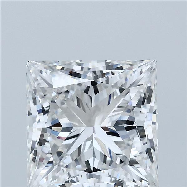 4.02 Carat Princess Shaped, Ideal Cut, F Color, VVS2 Clarity, IGI Certified Lab Grown Diamond
