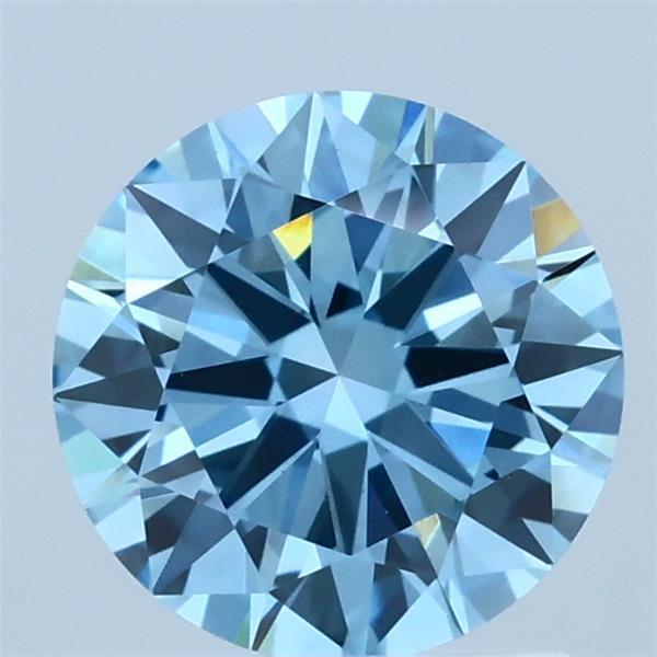 1.50 Carat Round Shaped, Excellent Cut, FANCY VIVID BLUE Color, VS1 Clarity, IGI Certified Lab Grown Diamond
