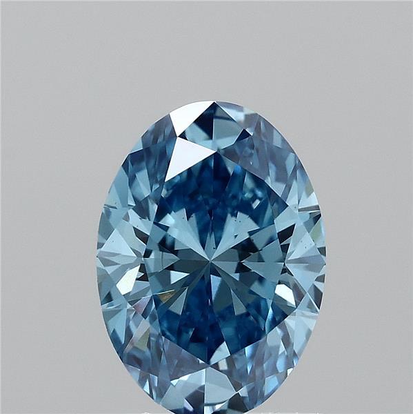 1.05 Carat Oval Shaped, Ideal Cut, FANCY VIVID BLUE Color, VS1 Clarity, IGI Certified Lab Grown Diamond