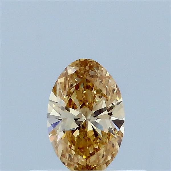 0.34 Carat Oval Shaped, Ideal Cut, FANCY INTENSE YELLOW Color, VVS2 Clarity, IGI Certified Lab Grown Diamond