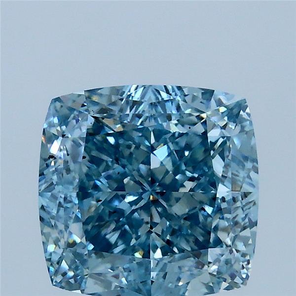2.60 Carat Cushion Shaped, Ideal Cut, FANCY VIVID BLUE Color, SI1 Clarity, IGI Certified Lab Grown Diamond