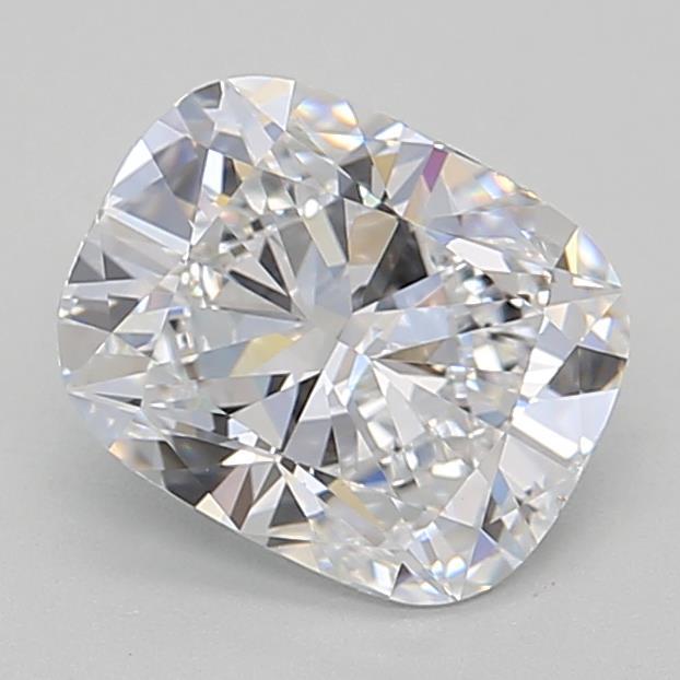 1.59 Carat Cushion Shaped, Ideal Cut, D Color, VVS2 Clarity, IGI Certified Lab Grown Diamond