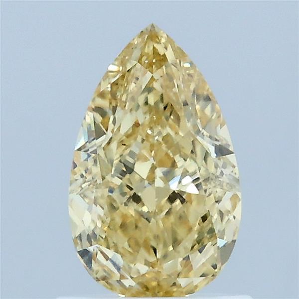 1.09 Carat Pear Shaped, Excellent Cut, FANCY INTENSE YELLOW Color, VS1 Clarity, IGI Certified Lab Grown Diamond