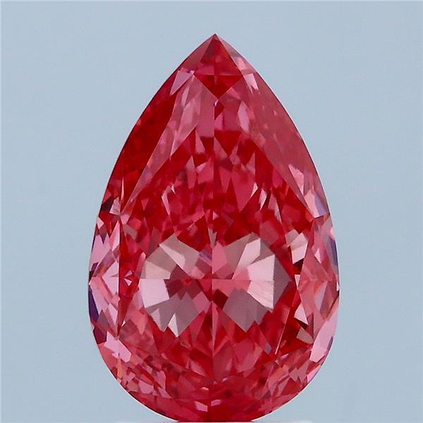 3.05 Carat Pear Shaped, Ideal Cut, FANCY VIVID PINK Color, VVS1 Clarity, IGI Certified Lab Grown Diamond