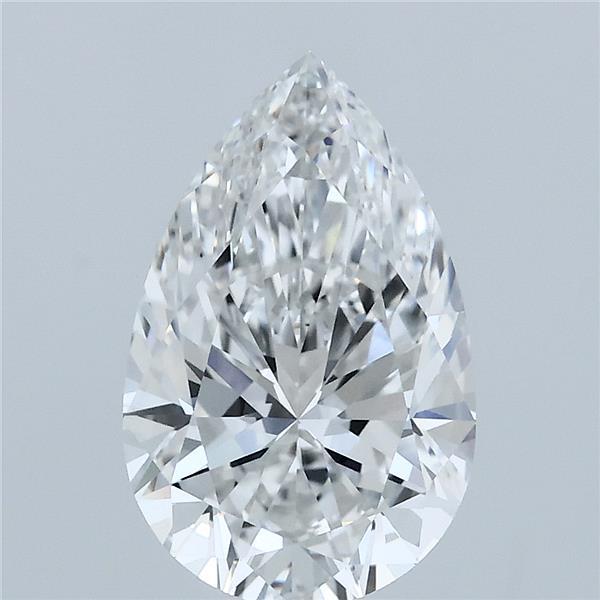 2.50 Carat Pear Shaped, Excellent Cut, F Color, VVS2 Clarity, IGI Certified Lab Grown Diamond