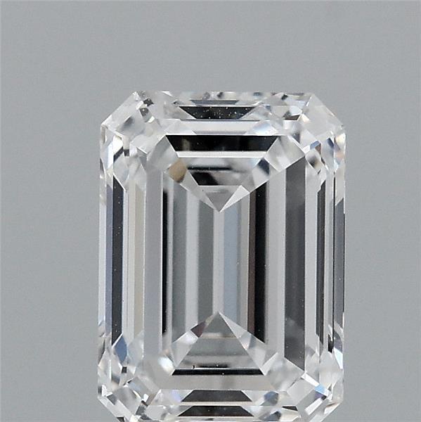 1.66 Carat Emerald Shaped, Ideal Cut, D Color, VVS1 Clarity, IGI Certified Lab Grown Diamond