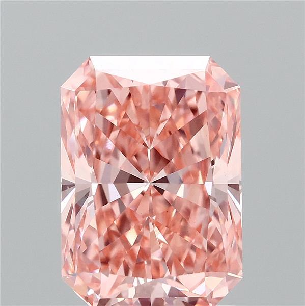 1.91 Carat Radiant Shaped, Excellent Cut, FANCY VIVID PINK Color, VVS2 Clarity, IGI Certified Lab Grown Diamond