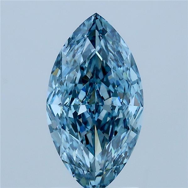 2.02 Carat Marquise Shaped, Ideal Cut, FANCY VIVID BLUE Color, VS1 Clarity, IGI Certified Lab Grown Diamond